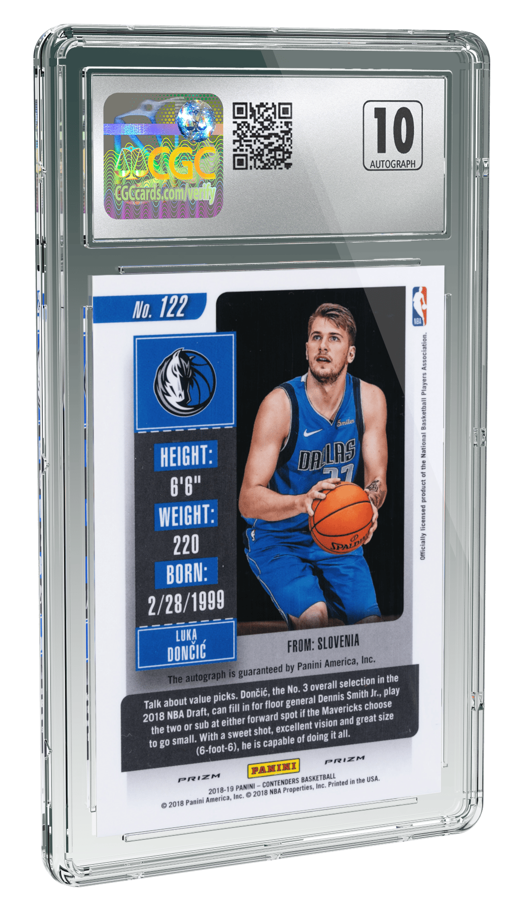 Basketball Card in a CGC Holder