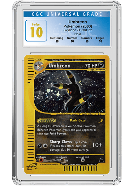 Umbreon Skyridge â€“ Holo CGC Perfect 10